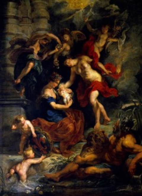 Birth of Marie de Medici by Peter Paul Rubens   1622     France   Paris   Musee du Louvre Poster Print - Item # VARSAL11582097