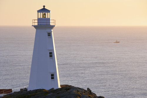 Cape Spear Lighthouse At Sunrise, Cape Spear National Historic Site, Avalon Peninsula, Newfoundland PosterPrint - Item # VARDPI2028177