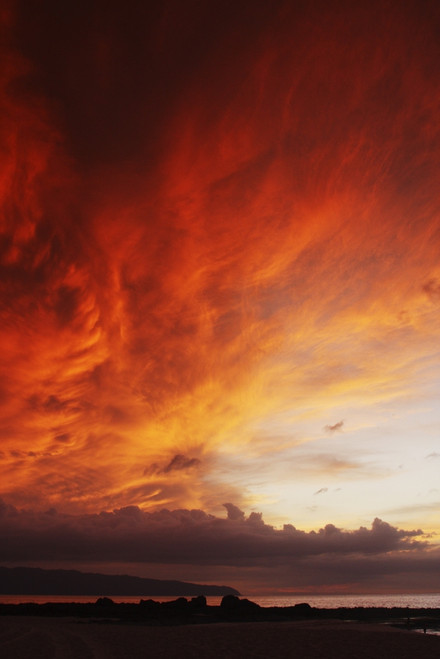 Hawaii, Oahu, North Shore, Beautiful Sunset Over The Ocean. PosterPrint - Item # VARDPI1974144