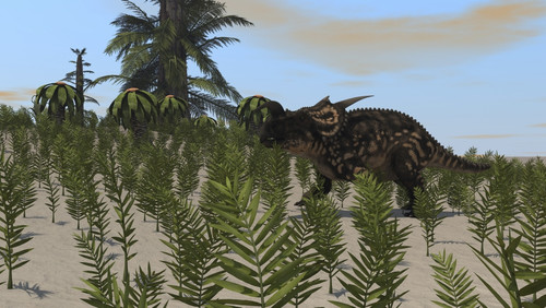 Brown Einiosaurus grazing a desert environment Poster Print - Item # VARPSTKVA600068P