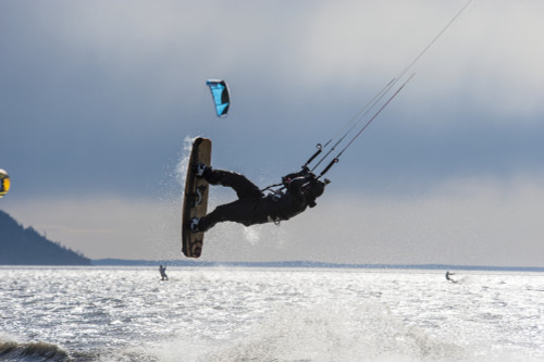Kite boarders on Turnagain Arm in Southcentral Alaska. PosterPrint - Item # VARDPI12251091