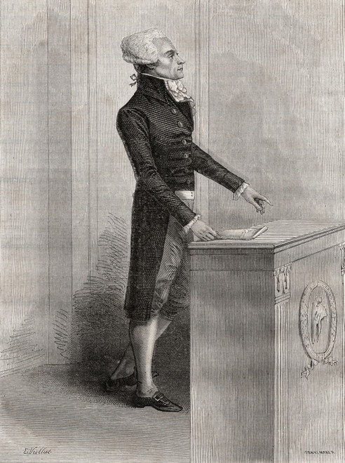 Maximilien Robespierre,1758-1794. Jacobin Leader During French Revolution. Engraved By Pannemaker After E. Viollat.From Histoire De La Revolution Francaise By Louis Blanc. PosterPrint - Item # VARDPI1858176