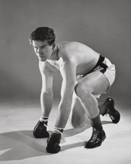 Male boxer kneeling Poster Print - Item # VARSAL2553693A