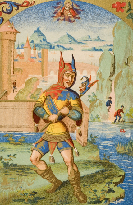 A Court Fool Of The 15Th Century. 19Th Century Reproduction Of Miniature From A Medieval Manuscript PosterPrint - Item # VARDPI1857937