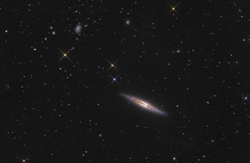A close up of NGC 4013, an edge-on unbarred spiral galaxy in the constellation Ursa Major Poster Print - Item # VARPSTGAB100037S