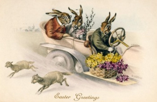 Easter Rabbits  Nostalgia Cards Poster Print - Item # VARSAL9801134