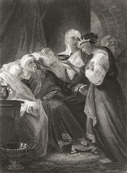 David and Bathsheba. From a 19th century print. PosterPrint - Item # VARDPI2430463