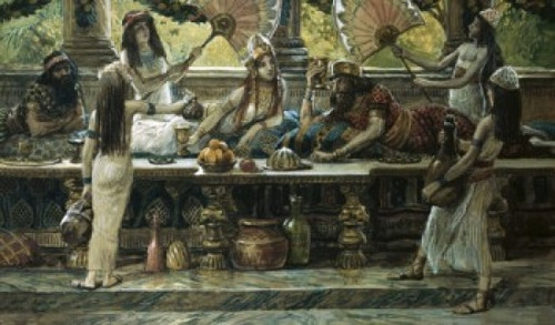 Esther Feasts with the King  James Tissot  Jewish Museum  New York Poster Print - Item # VARSAL999325
