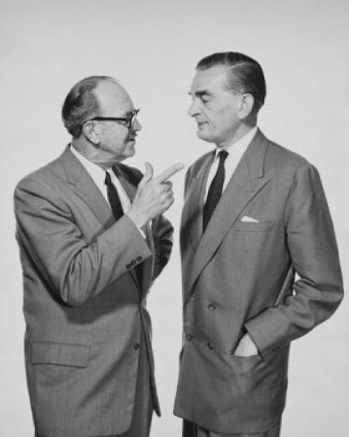Two businessmen talking to each other Poster Print - Item # VARSAL25526027