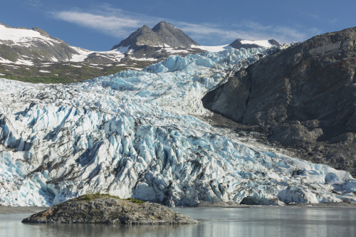 Scenic view of Shoup Glacier and Chugach Mountains, Shoup Bay State Marine Park, Prince William Sound, Valdez, Southcentral Alaska PosterPrint - Item # VARDPI2432593