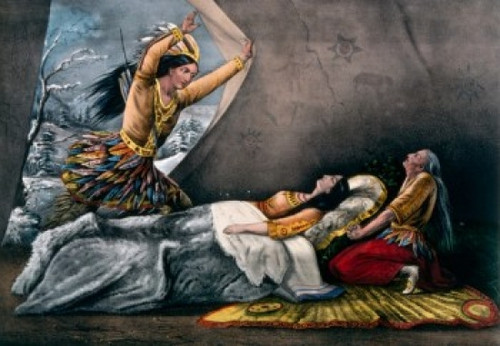 The Death of Minnehaha  Currier and Ives    Washington  D.C.  Library of Congress Poster Print - Item # VARSAL9001233