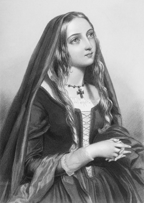 Elizabeth Woodville,1437-1492. Queen Consort Of King Edward Iv Of England. Engraved By H.Austin After J.W.Wright.From The Book The Queens Of England, Volume I By Sydney Wilmot. Published London Circa. 1890. PosterPrint - Item # VARDPI1859979