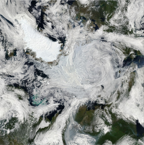 A strong storm lingering in the center of the Arctic Ocean Poster Print - Item # VARPSTSTK204044S