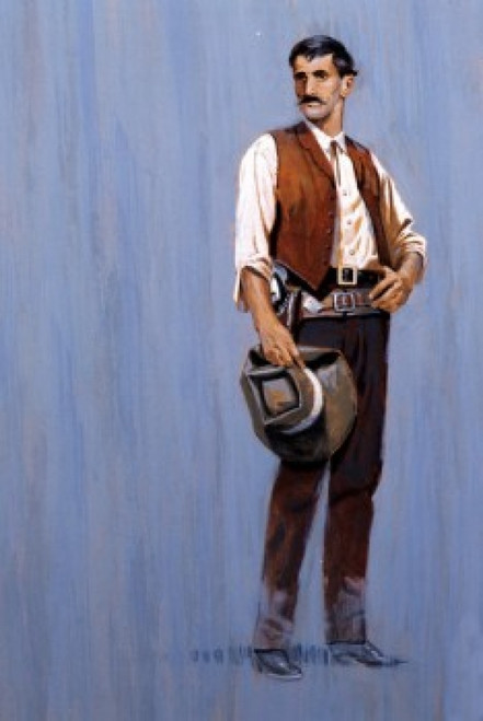 Portrait of cowboy holding hat Poster Print - Item # VARSAL902137058