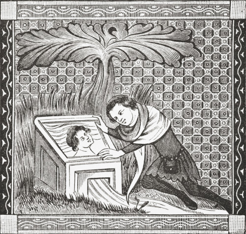 Narcissus At The Fountain. After A Miniature From The 14Th Century Manuscript Romance Of The Rose. From Science And Literature In The Middle Ages By Paul Lacroix Published London 1878 PosterPrint - Item # VARDPI1862870