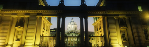 Facade Of A Government Building Lit Up At Night, Leinster House, Dublin, Republic Of Ireland PosterPrint - Item # VARDPI1798778