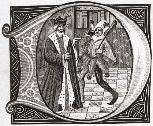 King And Jester, Early 15Th Century. From The Book Short History Of The English People By J.R. Green, Published London 1893. PosterPrint - Item # VARDPI1877675