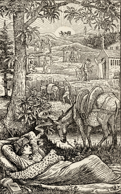 Frontspiece By Walter Crane ( 1845-1915) To The Book Travels With A Donkey In The Cevennes By Robert Louis Stevenson, Published London 1916. PosterPrint - Item # VARDPI1858981