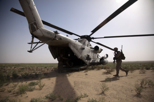 U.S. Marines board a CH-53D Sea Stallion helicopter in Afghanistan Poster Print - Item # VARPSTSTK105066M