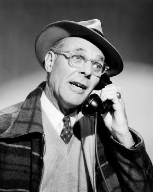 Close-up of a businessman talking on the telephone Poster Print - Item # VARSAL25548218