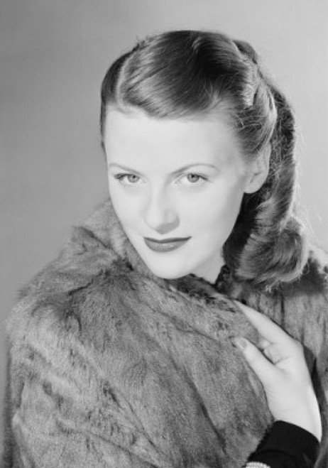 Portrait of beautiful young woman wearing fur Poster Print - Item # VARSAL255419645