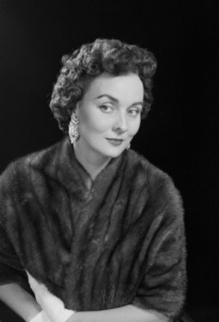 Studio portrait of mid adult woman wearing fur Poster Print - Item # VARSAL255422844