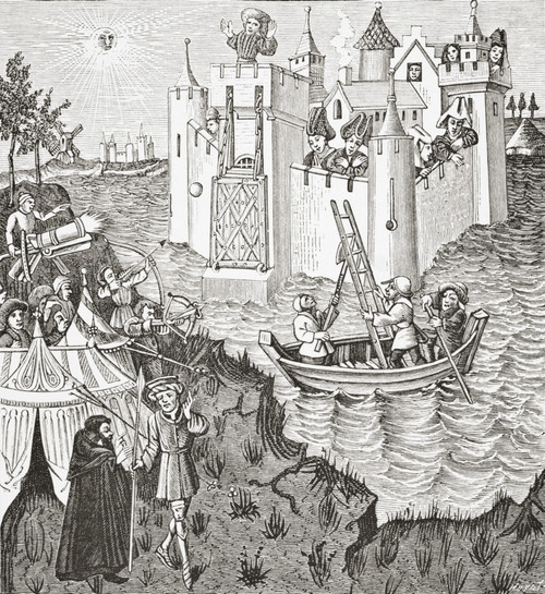 The Castle Of Loves After A Miniature Taken From The 15Th Century Manuscript Champion Des Dames. From Science And Literature In The Middle Ages By Paul Lacroix Published London 1878 PosterPrint - Item # VARDPI1862891