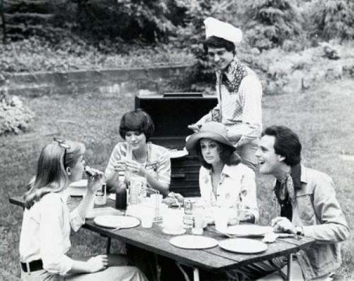 Two teenage boys and three teenage girls at a picnic Poster Print - Item # VARSAL2552037 Two teenage boys and three teenage girls at a picnic Poster Print - Item # VARSAL2552037