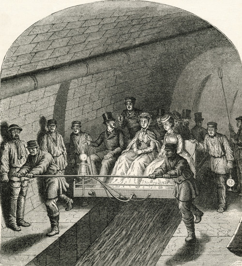Excursion In The Paris Sewers In The 19Th Century. From French Pictures By The Rev. Samuel G. Green, Published 1878. PosterPrint - Item # VARDPI1958573