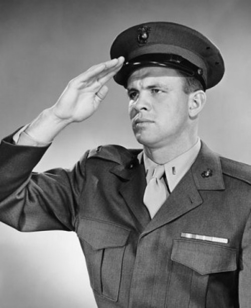 Close-up of an army soldier saluting Poster Print - Item # VARSAL25524921