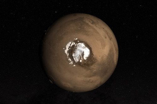 Nadir view of the Martian North Pole Poster Print - Item # VARPSTSTK203788S