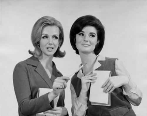 Close-up of two businesswomen holding notepads Poster Print - Item # VARSAL25548400