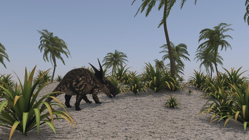 Brown Einiosaurus in a prehistoric environment Poster Print - Item # VARPSTKVA600525P