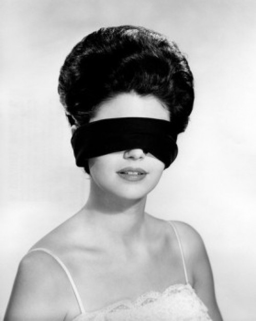 Young woman wearing blindfold Poster Print - Item # VARSAL25512197