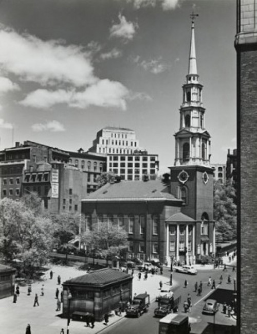 USA  Massachusetts  Boston  Park Street Church  high angle view of church building Poster Print - Item # VARSAL25545018