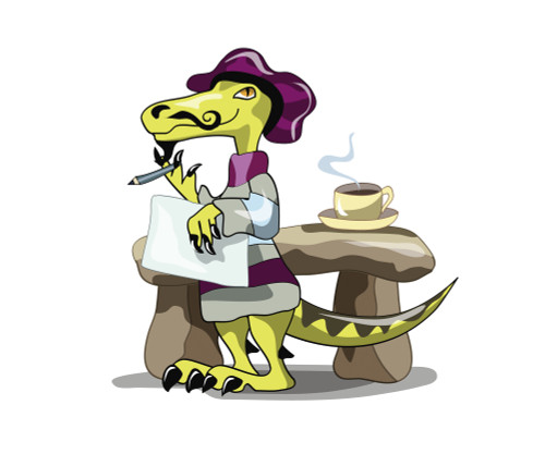 Illustration of a raptor poet thinking Poster Print - Item # VARPSTSTK600141P