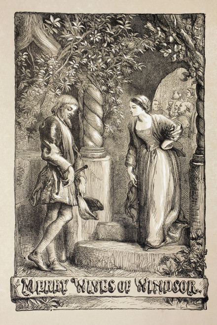 Illustration By Sir John Gilbert For The Merry Wives Of Windsor, By William Shakespeare. From The Illustrated Library Shakspeare, Published London 1890. PosterPrint - Item # VARDPI1904427