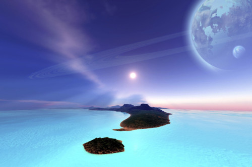 Beautiful cosmic seascape on an alien world Poster Print - Item # VARPSTCFR100093S