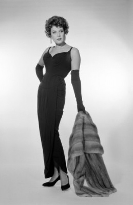 Young woman holding fur coat Poster Print - Item # VARSAL255417614
