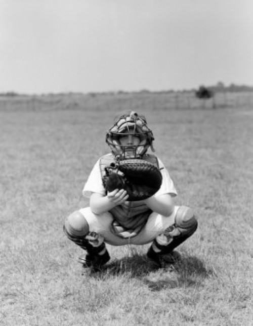Baseball catcher waiting for ball Poster Print - Item # VARSAL255419357
