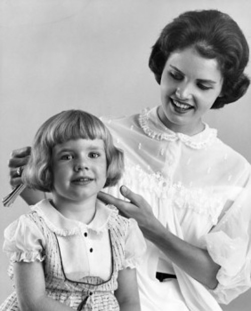 Mother brushing her daughter's hair Poster Print - Item # VARSAL2553166