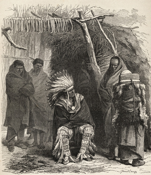 Peter La Cherre, Or Peta-La-Sha-Ro, 1797 To 1874. Celebrated Pawnee Indian Chief And Warrior. From El Mundo En La Mano Published 1878. PosterPrint - Item # VARDPI1903639
