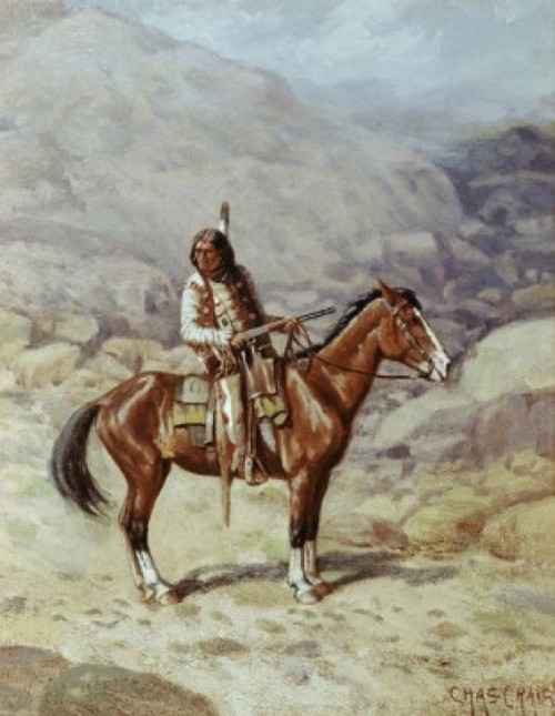 Indian on Horseback  Charles Craig Poster Print - Item # VARSAL900122893 Indian on Horseback  Charles Craig Poster Print - Item # VARSAL900122893