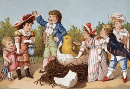 Happy Easter Nostalgia Cards Poster Print