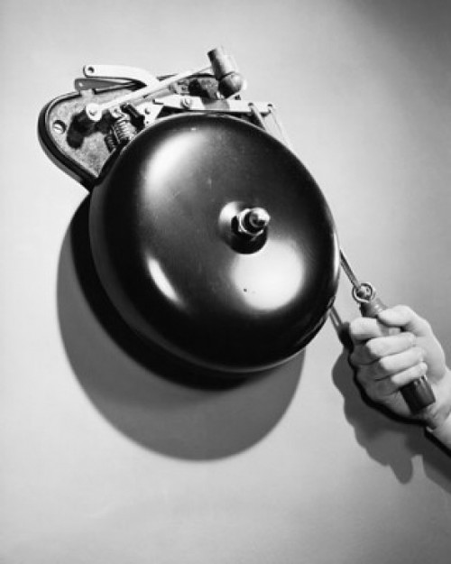 Close-up of a person's hand ringing a bell Poster Print - Item # VARSAL25540126A