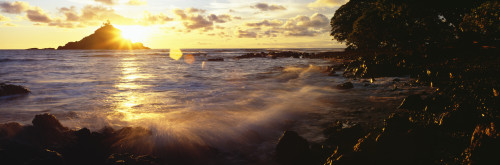 USA, Hawaii, Maui, View Of Sunrise Bursting Over Alau Island From Hana Shoreline; Hana PosterPrint - Item # VARDPI1976453
