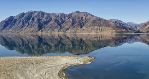 Lake Hawea with reflections of mountains; South Island, New Zealand PosterPrint - Item # VARDPI12281905