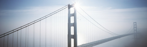 California, San Francisco, Golden Gate Bridge In Foggy Morning Light. PosterPrint - Item # VARDPI1976429