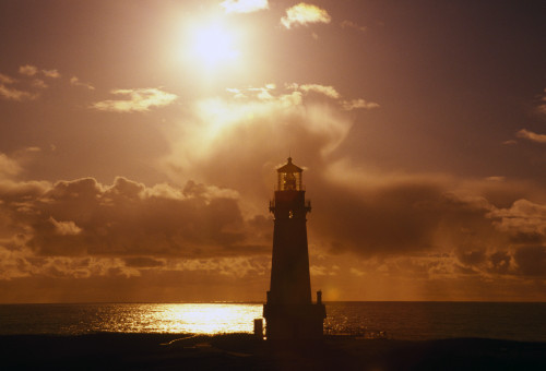 Sunset At Yaquina Head Lighthouse, Oregon, United States Of America PosterPrint - Item # VARDPI1792540