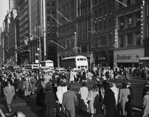Crowd in a street  42nd Street  Fifth Avenue  Manhattan  New York City  New York  USA Poster Print - Item # VARSAL25515444